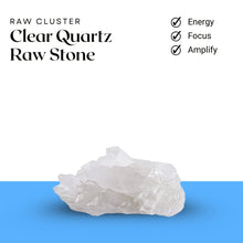 Load image into Gallery viewer, Clear Quartz raw stone cluster symbolizing energy, focus, and amplify
