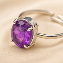 Load image into Gallery viewer, Close-up of authentic natural Amethyst showing crystal texture, colour and craftsmanship