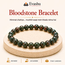 Load image into Gallery viewer, Authentic natural Bloodstone Bracelet for Courage and Inner Strength, shown as the main Evashu product view
