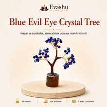Load image into Gallery viewer, Authentic natural Blue Evil Eye Crystal Tree for Nazar Protection and Good Luck, shown as the main Evashu product view