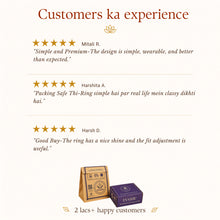 Load image into Gallery viewer, Evashu customer reviews and verified buyer feedback for Clear Quartz Adjustable Ring