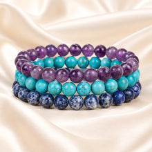 Load image into Gallery viewer, Fame & Success Bracelet Combo displayed fully on white silk cloth to show its natural colour, shape and finish