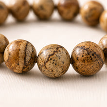 Load image into Gallery viewer, Close-up of authentic natural Picture Jasper showing crystal texture, colour and craftsmanship