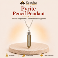 Certified Natural Pyrite Pencil Pendant - Wealth Focus & Daily Confidence