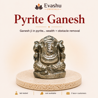 Certified Natural Pyrite Ganesh Idol - Success Focus & Wealth Energy