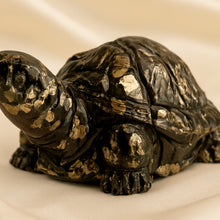 Load image into Gallery viewer, Additional Pyrite Tortoise with Free Selenite Charging Plate | Wealth Growth & Business benefit detail for wealth attraction and prosperity intention
