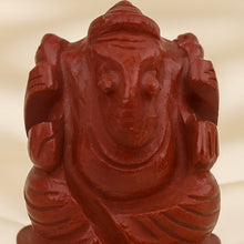 Load image into Gallery viewer, Close-up of authentic natural Red Jasper showing crystal texture, colour and craftsmanship – red jasper ganesh symbol of strength stability and grounding energy