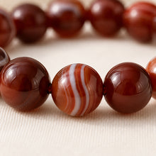 Load image into Gallery viewer, Close-up of authentic natural Red Sulemani Hakik showing crystal texture, colour and craftsmanship