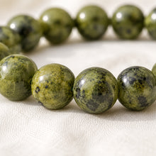 Load image into Gallery viewer, Close-up of authentic natural Serpentine showing crystal texture, colour and craftsmanship