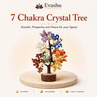 Certified Natural 7 Chakra Gemstone Crystal Tree - Energy Balance & Room Positivity