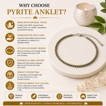 Load image into Gallery viewer, Pyrite Anklet (Pack of 2) – Natural Crystal Anklet for Confidence, Focus & Daily Wear | Minimal Jewellery for Women