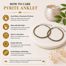 Load image into Gallery viewer, Pyrite Anklet (Pack of 2) – Natural Crystal Anklet for Confidence, Focus & Daily Wear | Minimal Jewellery for Women