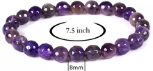 Load image into Gallery viewer, Buy Natural Amethyst Bracelet – Healing Purple Gemstone Beads for Men, Women & Kids | Reiki Energy & Spiritual Healing