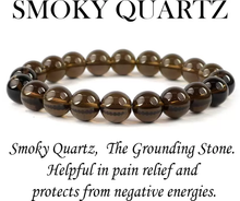 Load image into Gallery viewer, Smoky Quartz Crystal Stone Bracelet : Grounding & Protection for Men, Women & Kids
