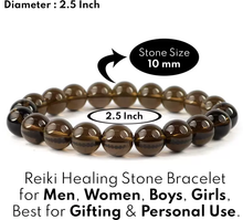 Load image into Gallery viewer, Smoky Quartz Crystal Stone Bracelet : Grounding & Protection for Men, Women & Kids