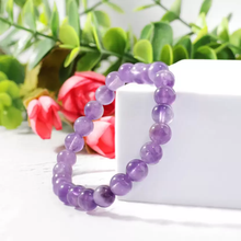 Load image into Gallery viewer, Buy Natural Amethyst Bracelet – Healing Purple Gemstone Beads for Men, Women & Kids | Reiki Energy & Spiritual Healing