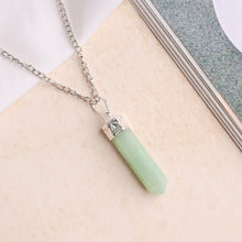 Load image into Gallery viewer, Green Aventurine Pendant – Healing Pencil Necklace for Prosperity, Luck & Positive Energy - Lifestyle View | Natural Green Aventurine, Seven Chakra Crystal Pendant for Wealth & Abundance