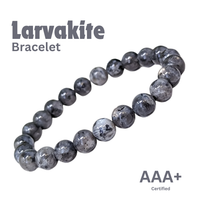 Protection & Intuition - Larvikite Bracelet for grounded clarity and inner steadiness