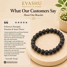 Load image into Gallery viewer, Lava Extract Bracelet – Natural Beaded Bracelet for Focus, Grounding & Everyday Wear | Unisex Crystal Jewellery - Scale Reference | Natural Seven Chakra Crystal Bracelet for Evil Eye Protection & Negative Energy Shield