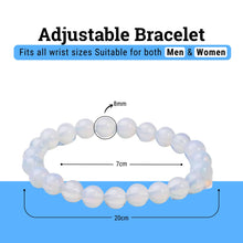 Load image into Gallery viewer, Positivity & Balance - Opal Bracelet for luminous everyday wear and inner harmony - Close Up Detail Texture | Natural Crystal Bracelet for Evil Eye Protection & Negative Energy Shield