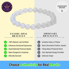 Load image into Gallery viewer, Positivity & Balance - Opal Bracelet for luminous everyday wear and inner harmony - Side View | Natural Crystal Bracelet for Evil Eye Protection & Negative Energy Shield