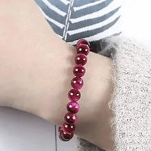 Load image into Gallery viewer, red-crystal-beaded-bracelet-on-wrist