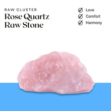 Load image into Gallery viewer, Rose Quartz raw stone cluster symbolizing love, comfort, and harmony.