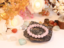 Load image into Gallery viewer, Certified Natural Rose Quartz Stone Bracelet: Unconditional Love & Acceptance