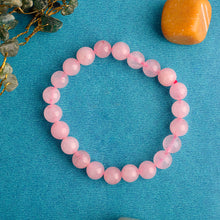 Load image into Gallery viewer, Certified Natural Rose Quartz Stone Bracelet: Unconditional Love & Acceptance