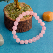 Load image into Gallery viewer, Certified Natural Rose Quartz Stone Bracelet: Unconditional Love & Acceptance