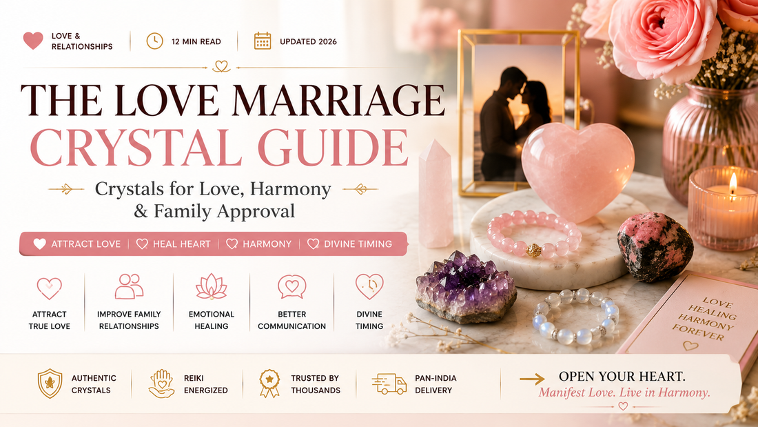 Rose Quartz, Moonstone and Rhodonite crystals for love marriage, attraction and relationship harmony