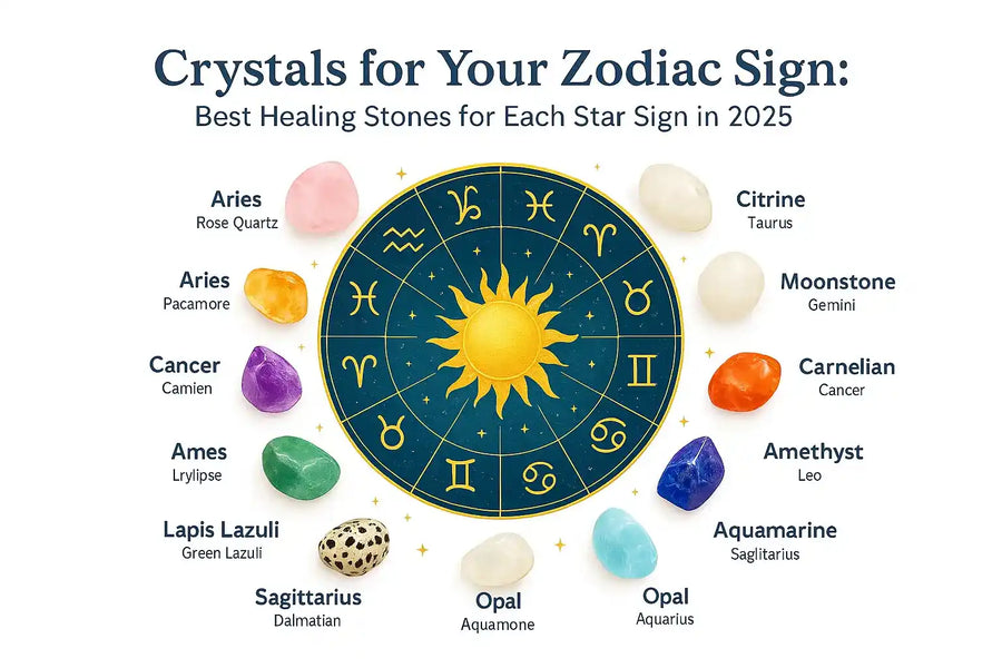 Crystals for Your Zodiac Sign: Best Healing Stones for Each Star Sign in 2025