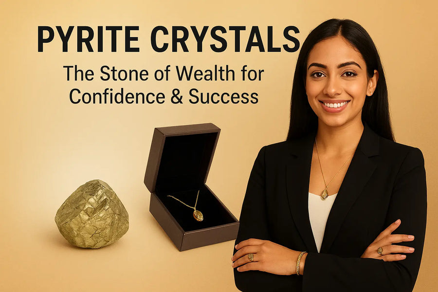 Pyrite Crystals The Stone of Wealth for Confidence & Success with Evashu Crystals