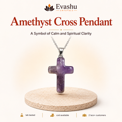 Natural Amethyst cross pendant by Evashu Crystals - view 1 - 01 amethyst cross pendant hero