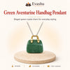 Natural Green Aventurine mini handbag pendant by Evashu Crystals - view 1 - 01 green aventurine handbag pendant hero