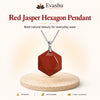 Natural Red Jasper hexagon pendant by Evashu Crystals - view 1 - 01 red jasper hexagon pendant hero