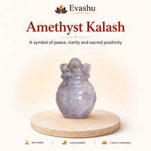 Load image into Gallery viewer, Natural Amethyst crystal Kalash by Evashu Crystals - view 1 - 01 hero amethyst kalash
