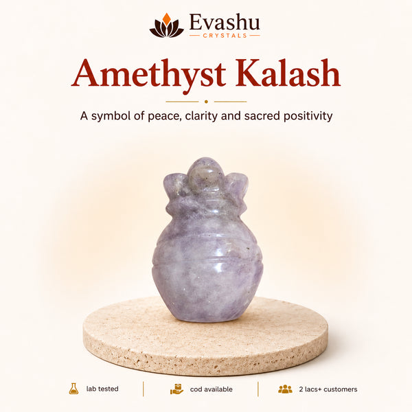 Natural Amethyst crystal Kalash by Evashu Crystals - view 1 - 01 hero amethyst kalash