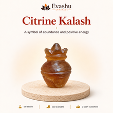 Load image into Gallery viewer, Natural Citrine crystal Kalash by Evashu Crystals - view 1 - 01 hero citrine kalash
