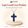 Natural Lapis Lazuli cross pendant by Evashu Crystals - view 1 - 01 hero lapis lazuli cross pendant