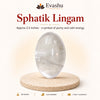 Natural Sphatik clear quartz Lingam approx. 2.5 inch by Evashu Crystals - view 1 - 01 hero sphatik lingam