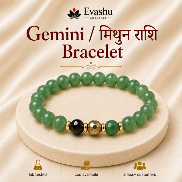 Gemini / Mithun Rashi (मिथुन राशि) Bracelet product hero on pedestal