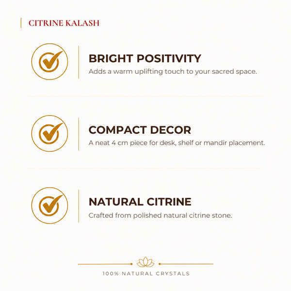 Natural Citrine crystal Kalash by Evashu Crystals - view 2 - 02 benefits citrine kalash