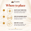 Natural Pyrite 4 cm crystal Kalash by Evashu Crystals - view 3 - 03 evashu pyrite kalash 4cm placement guide