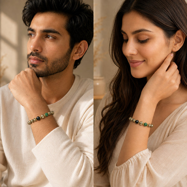 Men and women wearing Leo / Singh Rashi (सिंह राशि) Bracelet