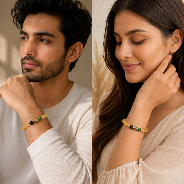 Men and women wearing Sagittarius / Dhanu Rashi (धनु राशि) Bracelet