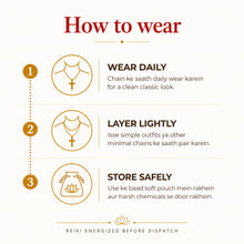 Load image into Gallery viewer, Natural Tiger Eye cross pendant by Evashu Crystals - view 3 - 03 how to wear tiger eye cross pendant
