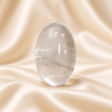 Load image into Gallery viewer, Natural Sphatik clear quartz Lingam approx. 2.5 inch by Evashu Crystals - view 4 - 04 lifestyle sphatik lingam
