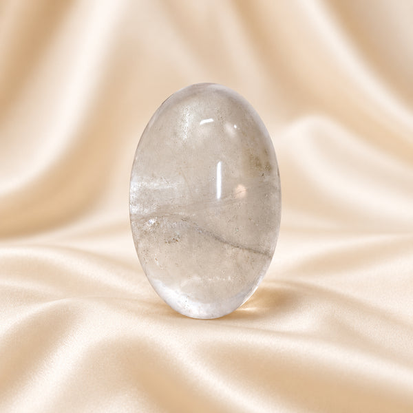 Natural Sphatik clear quartz Lingam approx. 2.5 inch by Evashu Crystals - view 4 - 04 lifestyle sphatik lingam