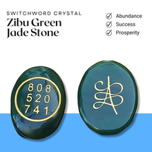 Load image into Gallery viewer, Green Jade Zibu Coin - Helps in Attracting Wealth, Prosperity, and Emotional Balance - Suitable for All
